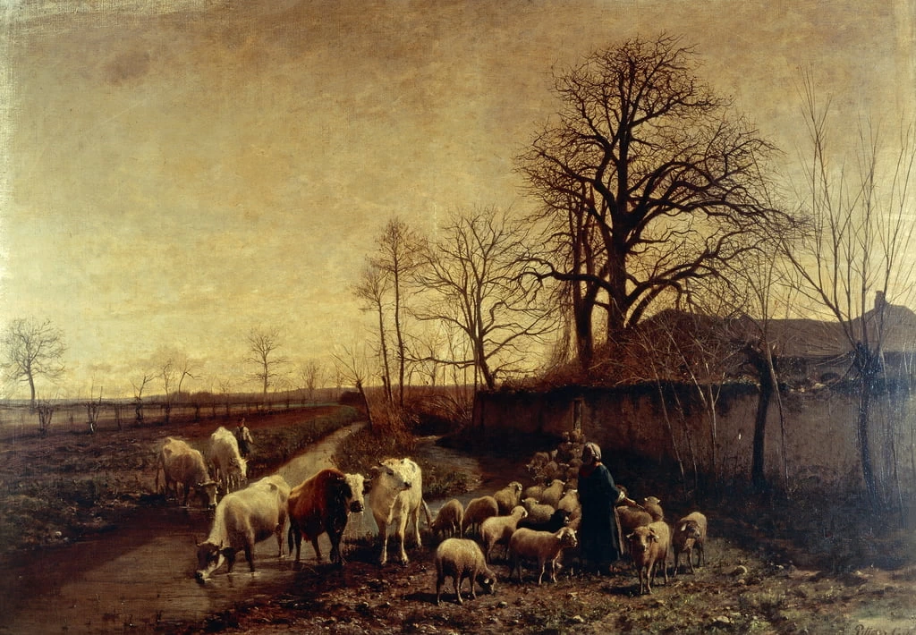Animali condotti all'abbeveratoio - Pinacoteca Brera, Milano